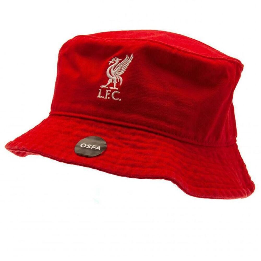 Liverpool FC Unisex Adult Crest Bucket Hat / Red